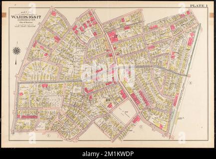 Atlas de la ville de Boston, Dorchester, Massachusetts. : Planche 1 , Boston Mass., cartes, immobilier, Massachusetts, Boston, cartes, propriétaires fonciers, Massachusetts, Boston, Cartes, Roxbury Boston, Mass., cartes Norman B. Leventhal Map Center Collection Banque D'Images