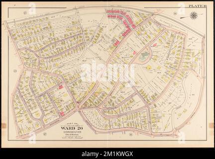 Atlas de la ville de Boston, Dorchester, Massachusetts. : Planche 16 , Boston Mass., cartes, immobilier, Massachusetts, Boston, cartes, propriétaires fonciers, Massachusetts, Boston, Cartes, Dorchester Boston, Mass., cartes Norman B. Leventhal Map Center Collection Banque D'Images