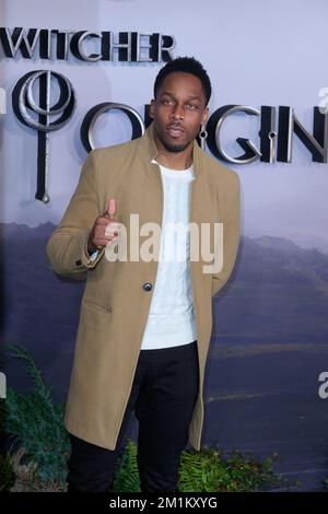 Londres, Royaume-Uni . 12 décembre 2022 . Lemar photographié à la première mondiale de 'The Witcher: Blood Origin' tenue à la BFI Southbank. Banque D'Images