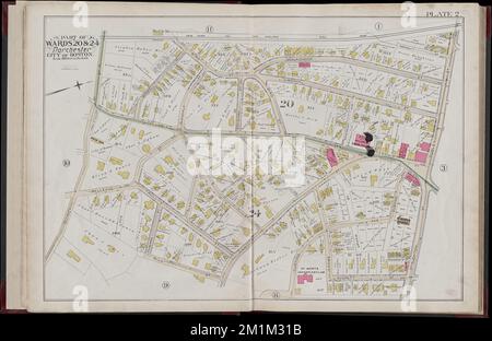 Atlas de la ville de Boston, volume cinq, Dorchester Mass. : à partir de sondages réels et de plans officiels. Plaque 2 , immobilier, Massachusetts, Boston, cartes, Propriétaires fonciers, Massachusetts, Boston, cartes, Dorchester Boston, Mass., cartes Norman B. Leventhal Map Center Collection Banque D'Images