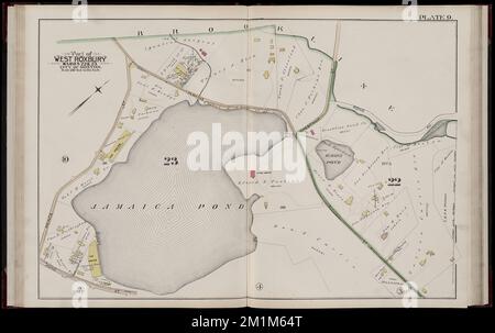 Atlas de la ville de Boston, West Roxbury, Mass., volume six : à partir des relevés réels et des plans officiels : tôle 9 , immobilier, Massachusetts, Boston, cartes, Propriétaires fonciers, Massachusetts, Boston, cartes, Jamaica Plain Boston, Mass., cartes Norman B. Leventhal Map Center Collection Banque D'Images