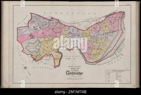 Atlas de la ville de Cambridge, Massachusetts : à partir de relevés réels et de plans officiels : carte d'index , Cambridge Mass., cartes Norman B. Leventhal Map Centre Collection Banque D'Images