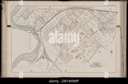 Atlas de la ville de Newton, Massachusetts : à partir de relevés réels et de plans officiels. Planche 10 , immobilier, Massachusetts, Newton, cartes, Propriétaires fonciers, Massachusetts, Newton, cartes, Newton Mass., Cartes Norman B. Leventhal Map Centre Collection Banque D'Images