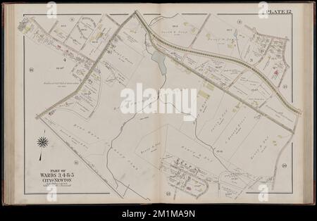 Atlas de la ville de Newton, Massachusetts : à partir de relevés réels et de plans officiels. Planche 12 , immobilier, Massachusetts, Newton, cartes, Propriétaires fonciers, Massachusetts, Newton, cartes, Newton Mass., Cartes Norman B. Leventhal Map Centre Collection Banque D'Images