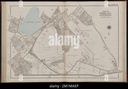 Atlas de la ville de Newton, Massachusetts : à partir de relevés réels et de plans officiels. Planche 19 , immobilier, Massachusetts, Newton, cartes, Propriétaires fonciers, Massachusetts, Newton, cartes, Newton Mass., Cartes Norman B. Leventhal Map Centre Collection Banque D'Images