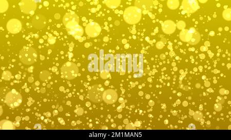 arrière-plan bokeh abstrait, illustration de particules jaunes Banque D'Images