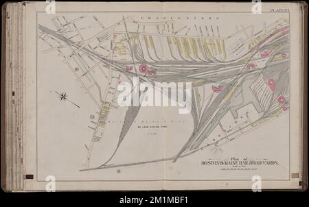 Atlas de la ville de Somerville, Massachusetts : à partir de relevés réels et de plans officiels. Assiette 24 , immobilier, Massachusetts, Somerville, cartes, Propriétaires fonciers, Massachusetts, Somerville, cartes, Somerville Mass., Cartes, Boston et Maine Railroad Norman B. Leventhal Map Center Collection Banque D'Images