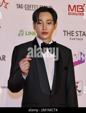 Nagoya, Japon. 13th décembre 2022. Le chanteur thaïlandais Peck Palitchaut participe à l'événement de tapis rouge pour « 2022 AAA (Asia Artist Awards) » à Nagoya, préfecture d'Aichi, Japon, mardi, 13 décembre 2022. Photo par Keizo Mori/UPI crédit: UPI/Alay Live News Banque D'Images