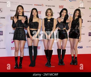 Nagoya, Japon. 13th décembre 2022. Le groupe K-POP ITZY participe à l'événement de tapis rouge pour « AAA 2022 (Asia Artist Awards) » à Nagoya, préfecture d'Aichi, Japon, mardi, 13 décembre 2022. Photo par Keizo Mori/UPI crédit: UPI/Alay Live News Banque D'Images