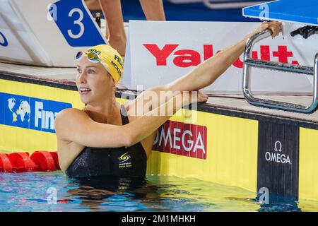 Melbourne, Victoria, Australie. 13th décembre 2022. MELBOURNE, AUSTRALIE - DÉCEMBRE 13 : Emma MCKEON (AUS) sur la voie de la victoire de la finale féminine de nage libre 4x100 m le premier jour des Championnats du monde de natation de courte durée 2022 de la FINA au Centre sportif et aquatique de Melbourne sur 13 décembre 2022 à Melbourne, en Australie (Credit image: © Chris Putnam/ZUMA Press Wire) Banque D'Images