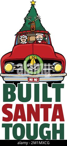 un camion de noël classique amusant Illustration de Vecteur