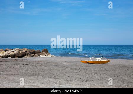 Paysage marin de la petite ville de Misano Adriatrico Italie Banque D'Images