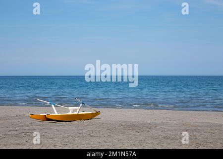 Paysage marin de la petite ville de Misano Adriatrico Italie Banque D'Images