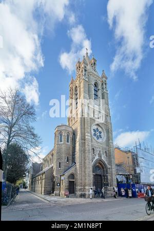 L'église Emmanuel URC, qui fait maintenant partie du collège Pembroke (hall ou collège de Valence Mary), fondée en 1347, Université de Cambridge, Angleterre. Banque D'Images