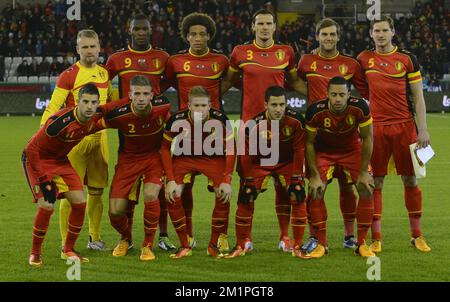 20130206 - BRUGGE, BELGIQUE: Un match de football amical de l'équipe nationale belge de football Red Devils contre la Slovaquie, au stade de Brugge, mercredi 06 février 2013, dans le cadre de la préparation des matchs de qualification pour la coupe du monde de la FIFA 2014. BELGA PHOTO DIRK WAEM Banque D'Images