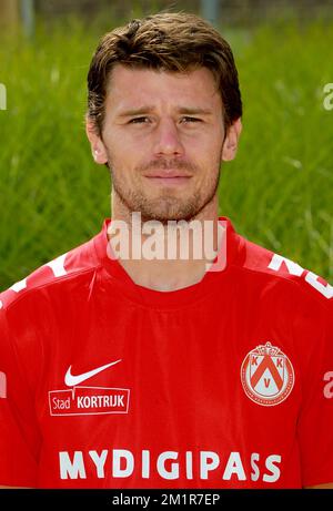 Stijn Desmet de Courtrai photographié pendant la saison photo de l'équipe belge de football de première division KV Kortrijk, vendredi 12 juillet 2013 à Bruxelles. Banque D'Images