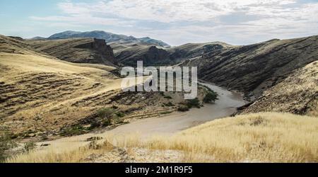 Le canyon de Kuiseb en Namibie du point de vue. Banque D'Images