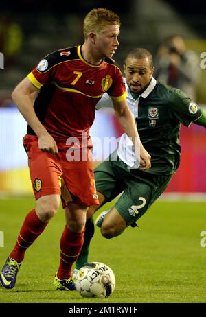 Kevin de Bruyne en Belgique lors d'un match entre Belge et pays de Galles au stade Koning Boudewijn Banque D'Images