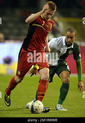 Kevin de Bruyne en Belgique lors d'un match entre Belge et pays de Galles au stade Koning Boudewijn Banque D'Images