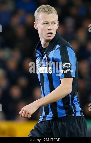 20131207 - BRUGGE, BELGIQUE: La tempête Nikola du Club photographiée lors du match de la Jupiler Pro League entre le Club Brugge KV et KV Mechelen, à Brugge, samedi 07 décembre 2013, le jour 18 du championnat belge de football. BELGA PHOTO BRUNO FAHY Banque D'Images