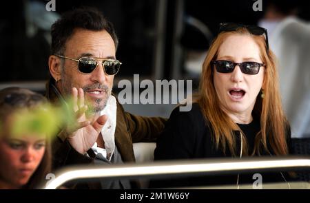 20140622 - ROTTERDAM, PAYS-BAS : Bruce Springsteen et sa femme Patti Scialfa participent à l'offre spéciale du Grand Prix international de dressage à Rotterdam, pays-Bas, sur 22 juin 2014. Leur fille Jessica Springsteen est une championne du saut de spectacle et participe au Grand Prix. COPYRIGHT ROBIN UTRECHT Banque D'Images