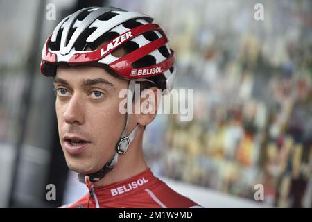 Bart de Clercq belge de Lotto - Belisol photographié au début de la phase 7 de l'édition 101st de la course cycliste Tour de France, à 234,5 km d'Epernay à Nancy, le vendredi 11 juillet 2014. Banque D'Images