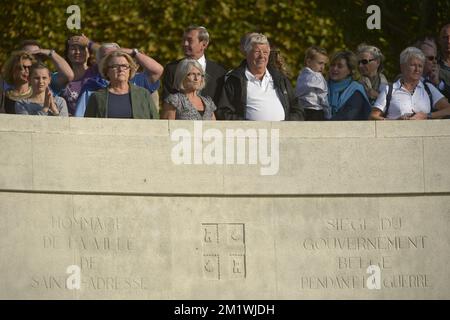 20141004 - LE HAVRE, FRANCE: Illustration montre une cérémonie pour le 100th anniversaire de la première Guerre mondiale, samedi 04 octobre 2014, au Havre, France. BELGA PHOTO POOL DIDIER LEBRUN Banque D'Images