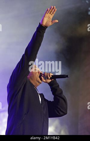 20150703 - BRUXELLES, BELGIQUE : Wu-Tang Clan se produit à l'édition 26th du festival de musique du café du Couleur à Tour & taxis à Bruxelles, le vendredi 03 juillet 2015. BELGA PHOTO AUDE VANLATHEM Banque D'Images