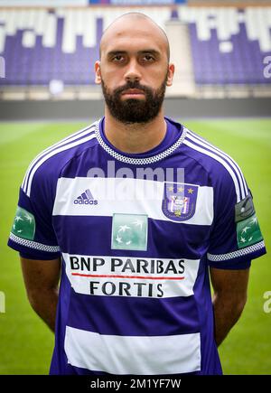 Anthony Vanden Borre d'Anderlecht photographié pendant la saison 2015-2016 photo de l'équipe belge de football de première ligue RSC Anderlecht, mardi 14 juillet 2015 à Bruxelles. Banque D'Images