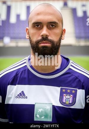 Anthony Vanden Borre d'Anderlecht photographié pendant la saison 2015-2016 photo de l'équipe belge de football de première ligue RSC Anderlecht, mardi 14 juillet 2015 à Bruxelles. Banque D'Images