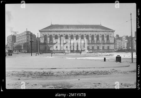 Boston public Library, extérieur , Architecture, bibliothèques publiques, Boston public Library. Collection de négatifs photographiques Samuel Chamberlain Banque D'Images