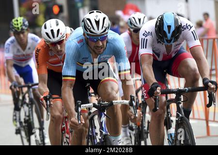 20150927 - RICHMOND, ÉTATS-UNIS: Belge Tom Boonen la course d'élite masculine aux Championnats du monde de cyclisme sur route UCI à Richmond, Virginie, États-Unis, dimanche 27 septembre 2015. Banque D'Images