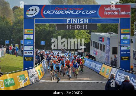 20151018 - VALKENBURG, PAYS-BAS: Photo d'illustration prise pendant le 'Cauberg Cyclo-Cross', la deuxième course de la coupe du monde de Cyclocross de l'UCI, dimanche 18 octobre 2015, à Valkenburg aan de Geul, pays-Bas. BELGA PHOTO DAVID STOCKMAN Banque D'Images