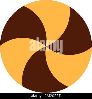 Biscuit croustillant isolé sur blanc Illustration de Vecteur