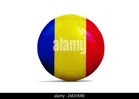 Des ballons de foot avec des drapeaux de l'équipe, Football Euro 2016. Groupe A, Roumanie Banque D'Images