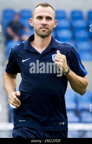 Thomas Buffel de Genk photographié pendant la journée des fans de l'équipe de Jupiler Pro League KRC Genk, dimanche 24 juillet 2016 à Genk. Banque D'Images