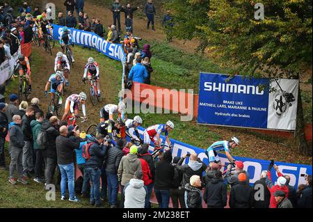 Illustration prise lors du 'Cauberg Cyclo-Cross', troisième course de la coupe du monde de Cyclocross de l'UCI, dimanche 23 octobre 2016, à Valkenburg aan de Geul, pays-Bas. BELGA PHOTO DAVID STOCKMAN Banque D'Images