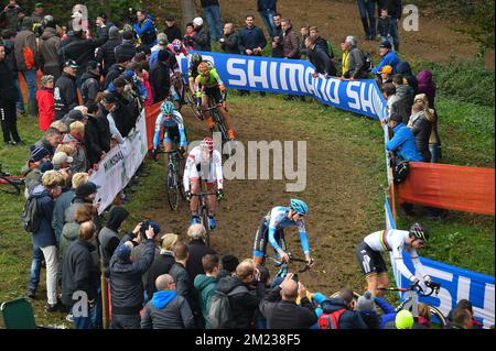 Illustration prise lors du 'Cauberg Cyclo-Cross', troisième course de la coupe du monde de Cyclocross de l'UCI, dimanche 23 octobre 2016, à Valkenburg aan de Geul, pays-Bas. BELGA PHOTO DAVID STOCKMAN Banque D'Images