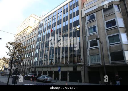 L'illustration montre l'ambassade de Turquie à Bruxelles, le mardi 20 décembre 2016. Hier, l'ambassadeur de Russie en Turquie, Andrey Karlov, a été tué par balle lors d'une attaque à l'arme lors d'une exposition d'art à Ankara, en Turquie. BELGA PHOTO NICOLAS MATERLINCK Banque D'Images