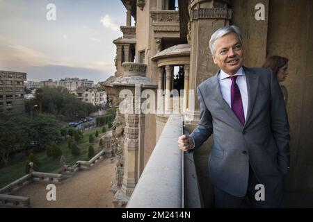 Vice-Premier ministre et ministre des Affaires étrangères Didier Reynders photographié lors d'une visite au Palais du Baron Empain, à Héliopolis, au Caire, en Égypte, le quatrième jour d'une mission Benelux dans plusieurs pays du Moyen-Orient, le mardi 20 décembre 2016. BELGA PHOTO LAURIE DIEFFEMBACQ Banque D'Images