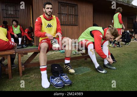 Standard's Konstantinos Laifis photographié pendant la première journée du camp d'entraînement d'hiver de l'équipe belge de football de première division Standard de Liège, à Marbella, Espagne, dimanche 08 janvier 2017. BELGA PHOTO YORICK JANSENS Banque D'Images