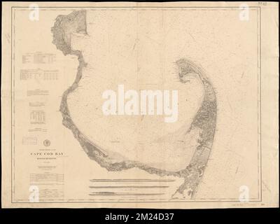 Cape Cod Bay, Massachusetts , cartes marines, Massachusetts, Cape Cod Bay, Cartes nautiques, Massachusetts, Duxbury Bay, Cape Cod Bay Mass., navigation, Duxbury Bay Mass., navigation Norman B. Leventhal Map Center Collection Banque D'Images