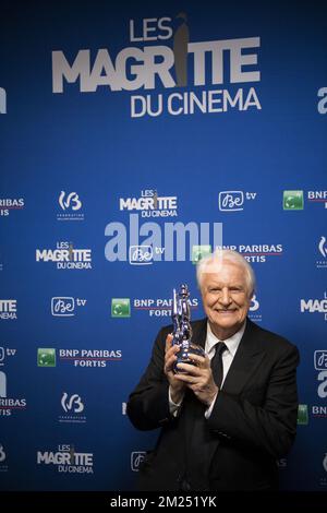 André Dussollier photographié lors de l'édition 7th de la cérémonie de remise des prix Magritte du Cinéma, samedi 04 février 2017, à Bruxelles. Les prix sont remis aux films de producteurs francophones belges. BELGA PHOTO LAURIE DIEFFEMBACQ Banque D'Images