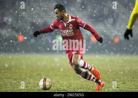 Fabien Camus d'Anvers photographié lors du match Proximus League de D1B entre Royal Antwerp et Lierse SK, à Anvers, samedi 11 février 2017, le jour 26 du championnat belge de football, division 1B. BELGA PHOTO KRISTOF VAN ACCOM Banque D'Images