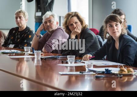 Un séminaire intitulé "droits des auteurs visuels à la valeur numérique" de Cepic (coordination des agences européennes de photos stock, presse et patrimoine), au Parlement européen à Bruxelles, le mardi 28 février 2017. BELGA PHOTO AURORE BELOT Banque D'Images