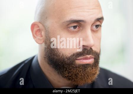 Anthony Vanden Borre photographié lors d'une conférence de presse sur sa carrière, le jeudi 02 mars 2017, à Bruxelles. BELGA PHOTO FILIP DE SMET Banque D'Images