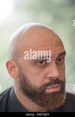 Anthony Vanden Borre photographié lors d'une conférence de presse sur sa carrière, le jeudi 02 mars 2017, à Bruxelles. BELGA PHOTO FILIP DE SMET Banque D'Images