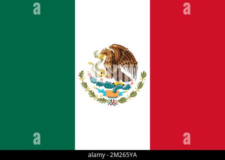 Drapeau officiel de la nation mexicaine Banque D'Images