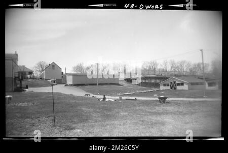 Central Ave - Owens , fermes, logement pour animaux. Needham Building Collection Banque D'Images