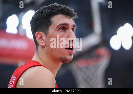 Athènes, Lombardie, Grèce. 13th décembre 2022. 5 GIANNOUlis LRENTZAKIS de Olympiacos Pirée lors du match Euroligue des compagnies aériennes turques entre Olympiacos Pirée et Fenerbahce Beko Istanbul au stade de la paix et de l'amitié sur 13 décembre 2022 à Pirée, Grèce (Credit image: © Stefanos Kyriazis/ZUMA Press Wire) Banque D'Images